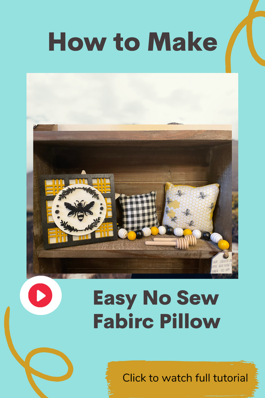 DIY No Sew Farmhouse Fabric Pillow