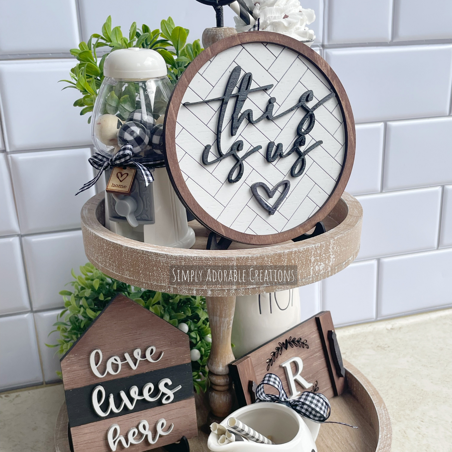 Every Day Tiered Tray Decor Accessory Bundle