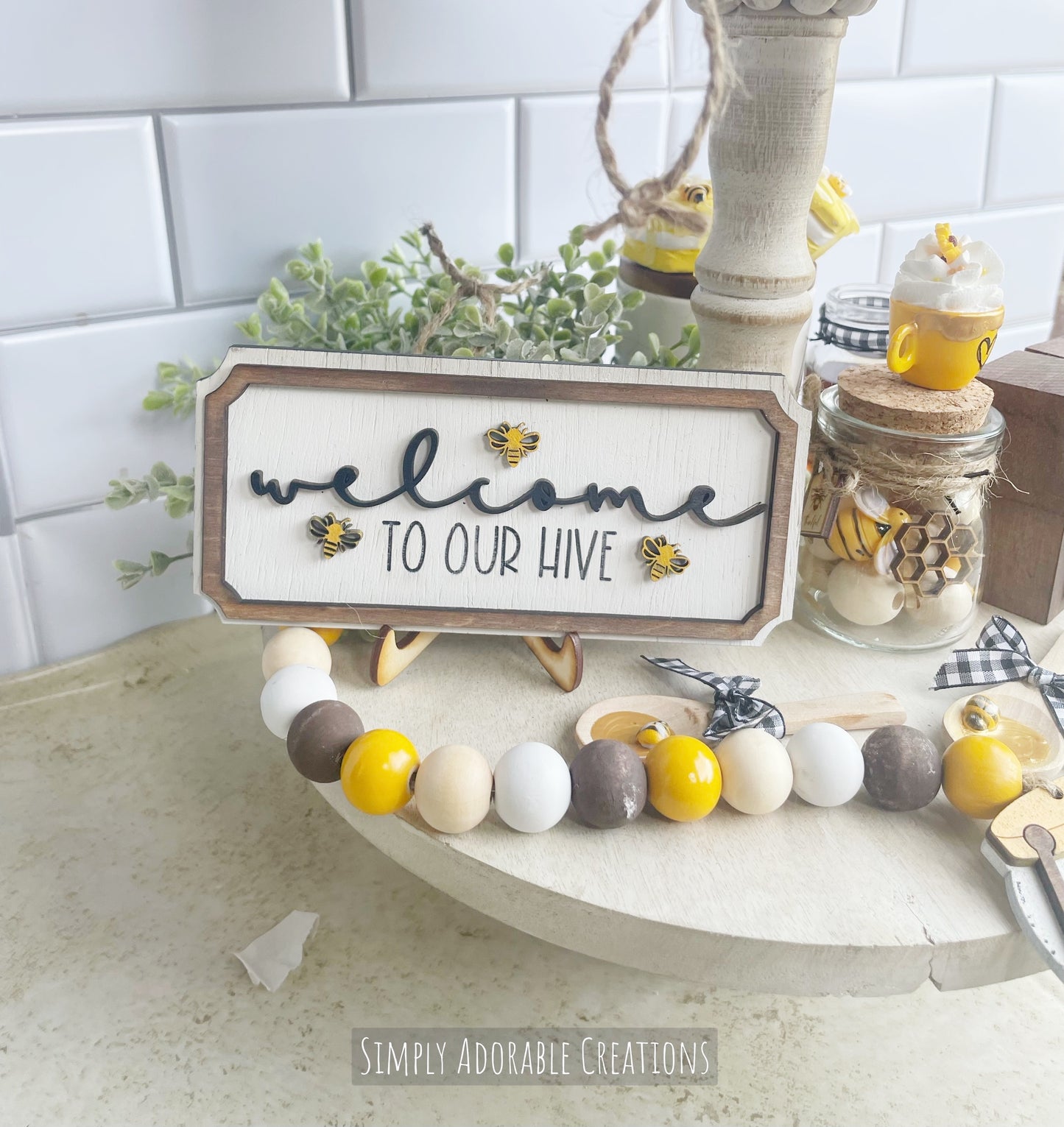 Honey Bee Tiered Tray Sign Bundle
