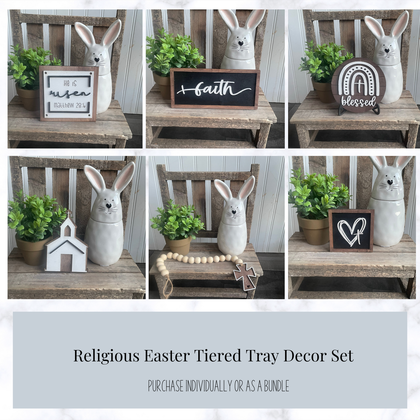 Religious Easter Tiered Tray Bundle