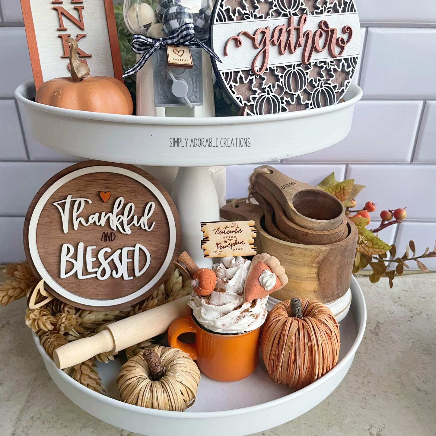 Give Thanks Tiered Tray