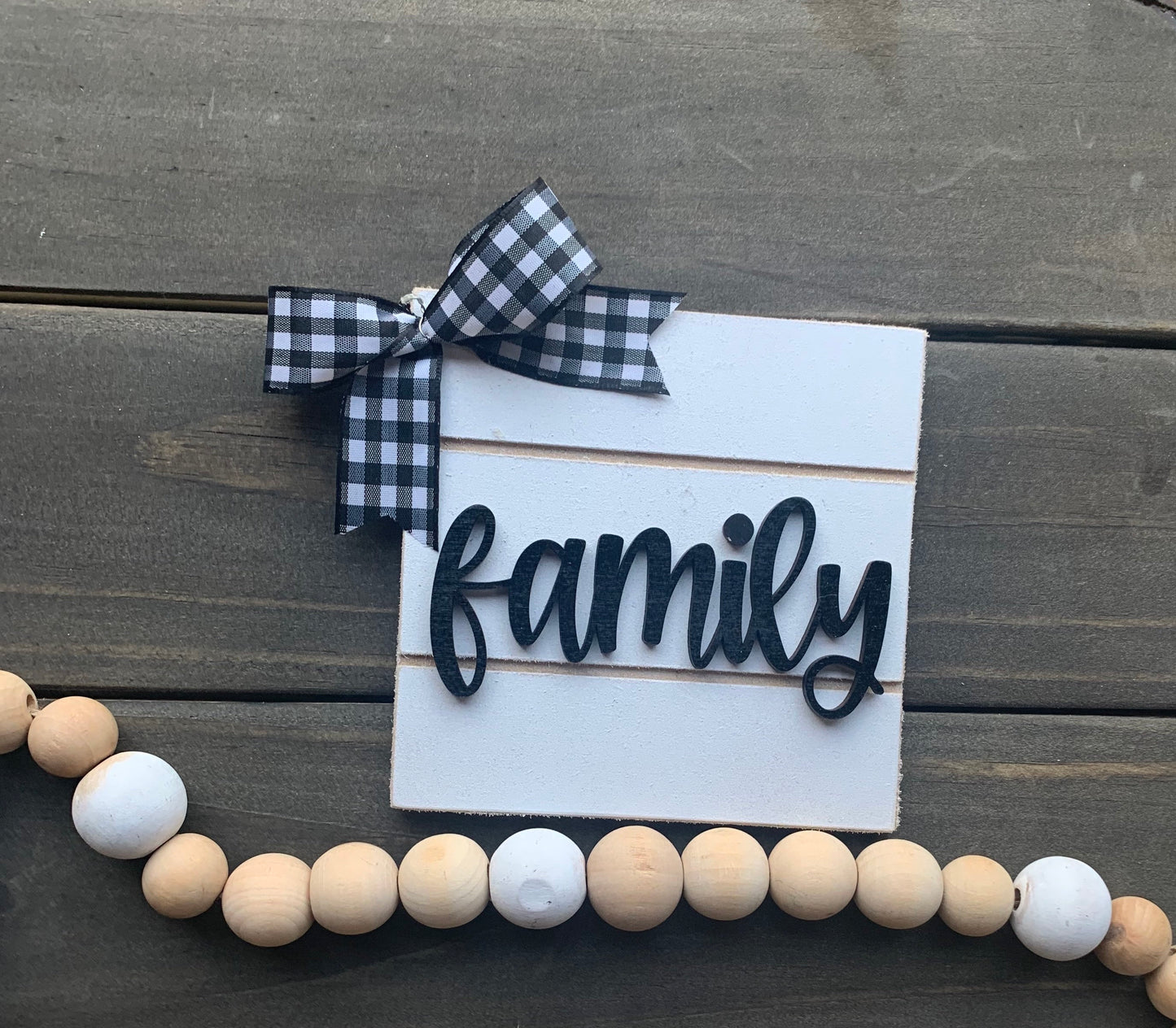 Shiplap Farmhouse Word Tiered Tray Signs
