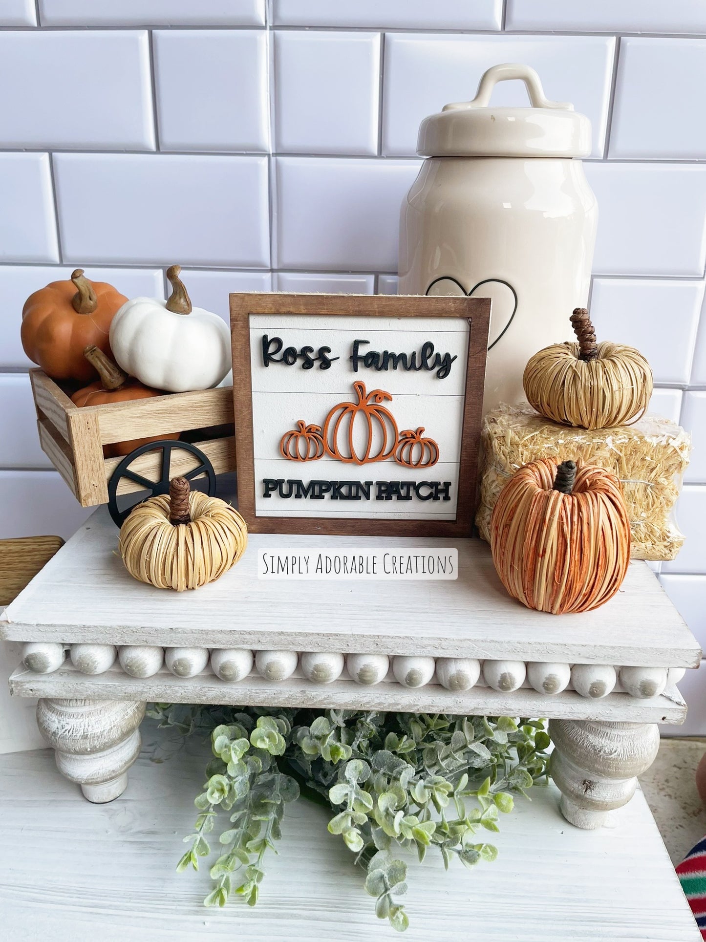 Personalized Pumpkin Patch Tiered Tray Sign