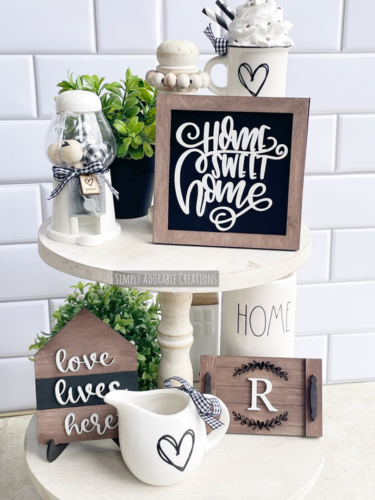 Home Sweet Home Tiered Tray Sign Bundle