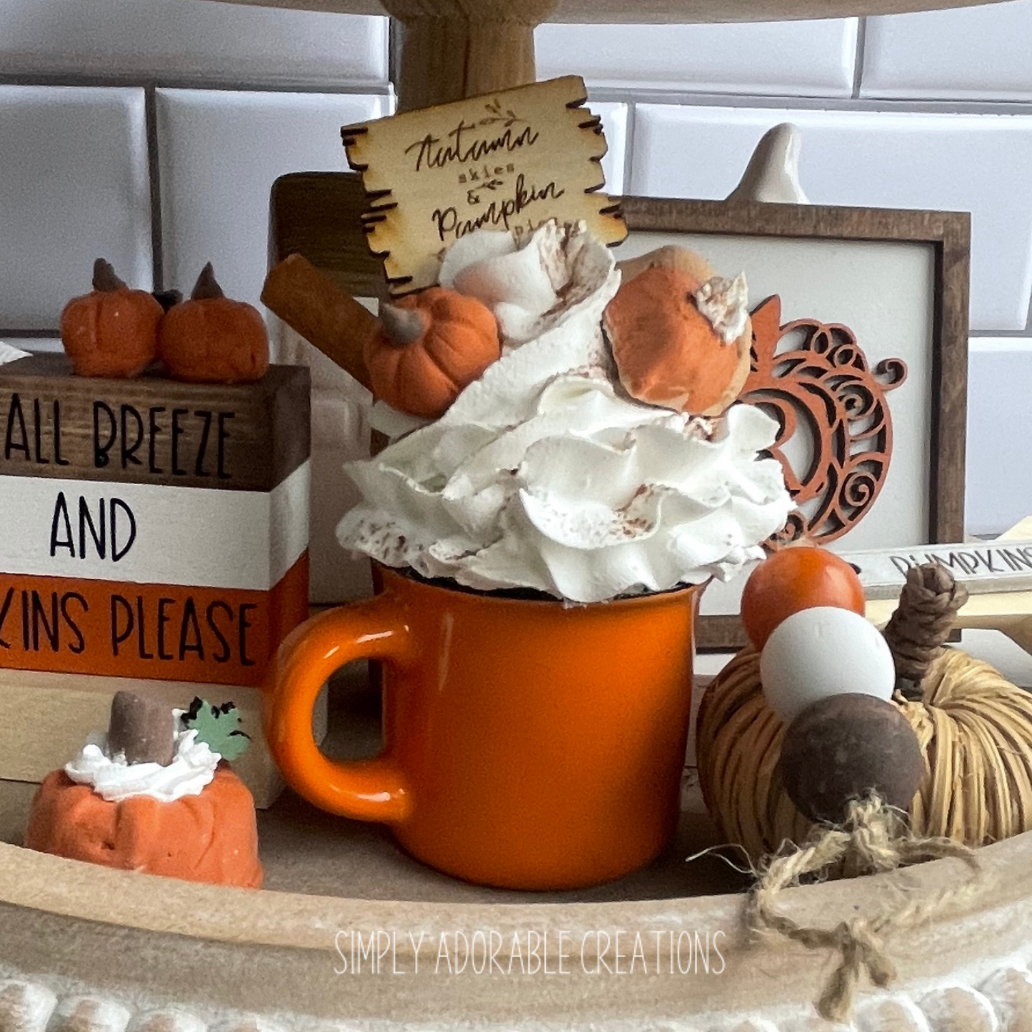 Pumpkin Pie Faux Mini Whipped Mug