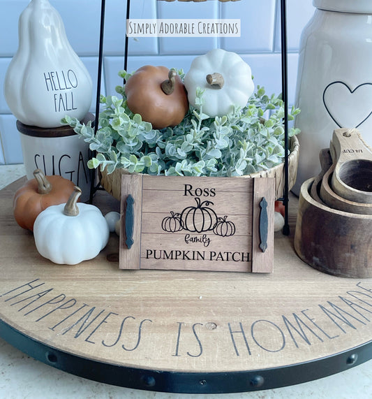 Personalized Pumpkin Patch Mini Serving Tray