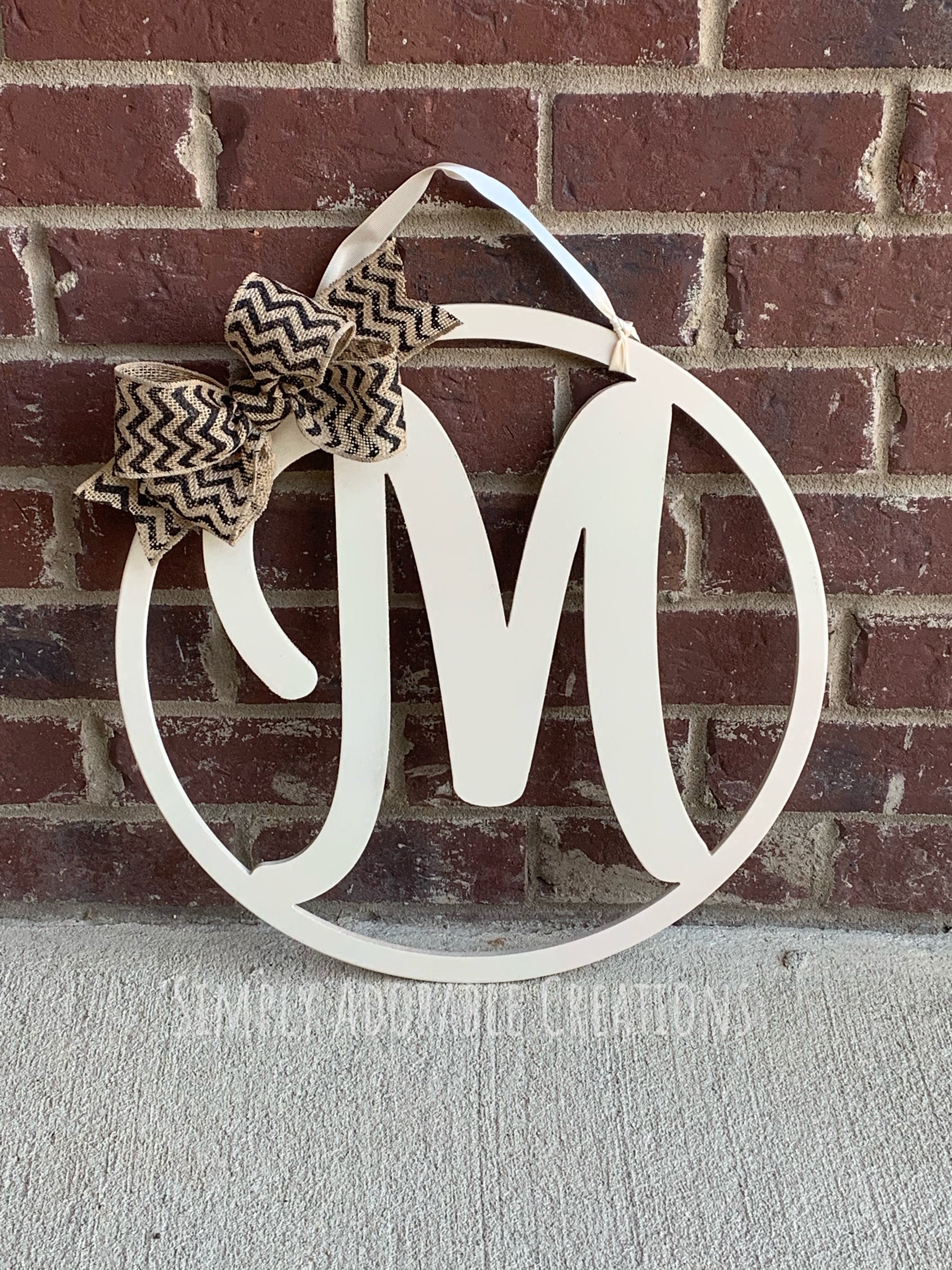Monogram Letter for Front Door - Simply Adorable Creations