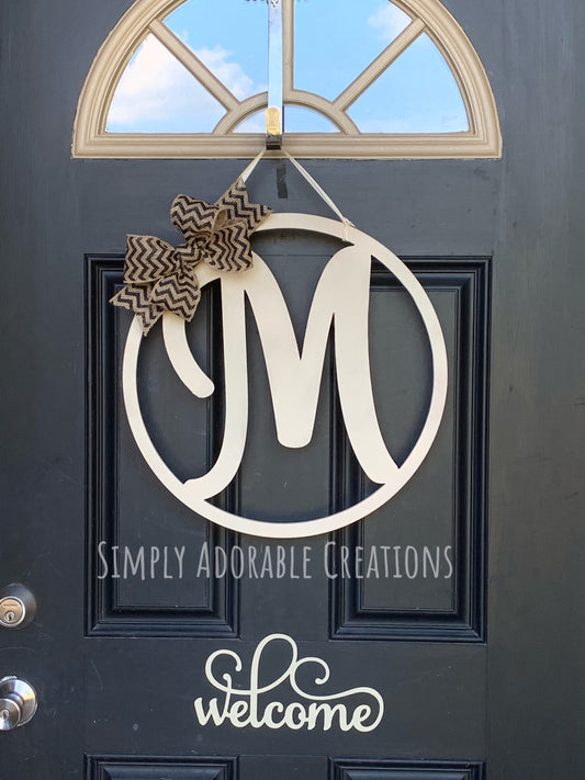 Monogram Letter for Front Door - Simply Adorable Creations